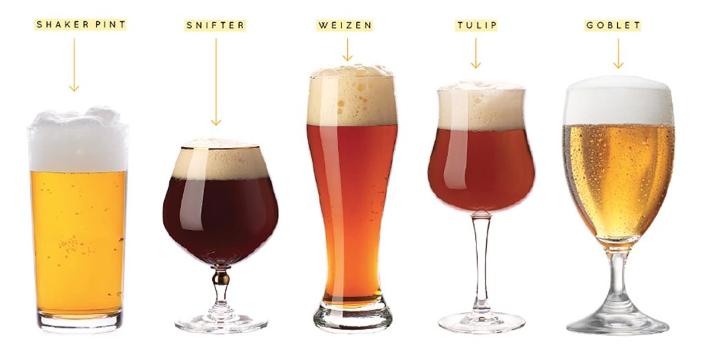 Beer glass selection